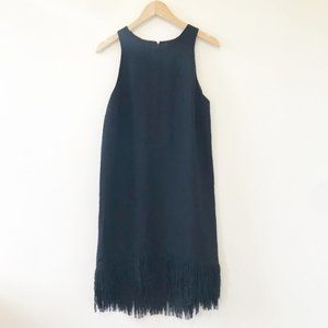 Banana Republic Black Aline Fringe Dress Size 8